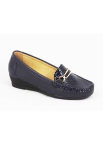 Pantofi dama albastri ortopedici toc 3 cm Glory