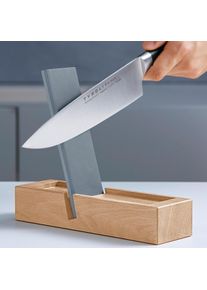 Tyrolit life Messerschärfer mit 2 Schärfsteinen, Eichenholz