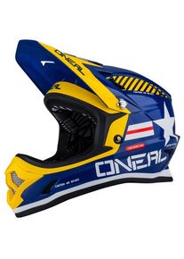 O Neal O'Neal Fury Helmet Casco per bici (XL - 61/62 cm, blu/nero/arancione)