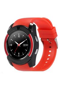 Ceas Smartwatch V8 Rosu HandsFree Bluetooth 3.0 Micro SIM Android Camera 1.3MP