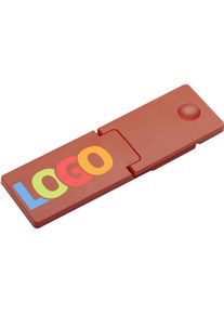 giveaways: 'Mobil holder CARANGOLA RED' (Reflects) - rød - Plast - som reklameartikler få logo trykt på mod merpris (1 stk/pris)
