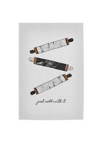 Poster "Just Roll With It" artboxONE Plakater - 18x13 cm