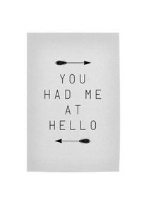 Poster "You Had Me At Hello Arrow" artboxONE Plakater - 18x13 cm