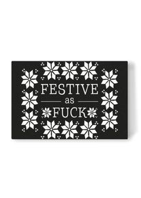 Canvas Print "Festive as Fuck" artboxONE Wallart