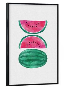 Poster with black frame "Watermelons" artboxONE Framed Poster