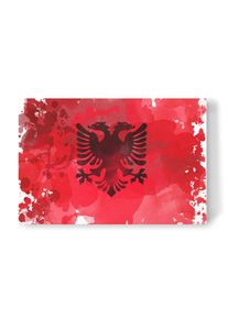 Canvas Print "Flagge Albanien" artboxONE Wallart