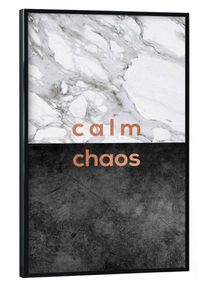 Poster with black frame "Calm Chaos Copper" artboxONE Framed Poster