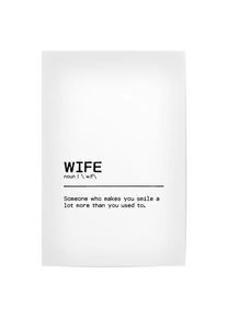 Poster "Wife Quote" artboxONE Plakater - 18x13 cm