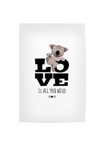 Poster "Koala – Love is all you need" artboxONE Plakater - 18x13 cm