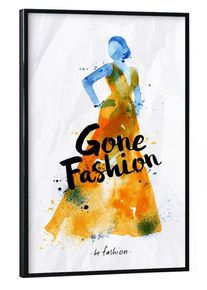 Poster with black frame "Watercolor dress gone fashion" artboxONE Framed Poster