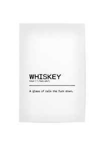 Poster "Whiskey Quote Uncensored" artboxONE Plakater - 18x13 cm