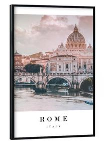 Poster with black frame "Romantic Rome" artboxONE Framed Poster