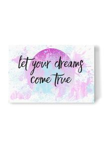 Canvas Print "Text Art LET YOUR DREAMS COME TRUE No2" artboxONE Wallart