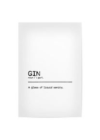 Poster "Gin Quote Sanity" artboxONE Plakater - 18x13 cm