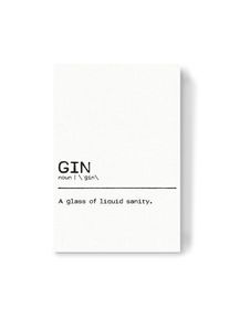 Canvas Print "Gin Quote Sanity" artboxONE Wallart