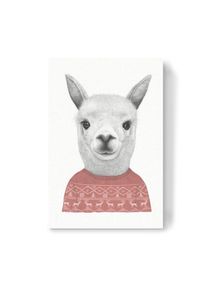 Canvas Print "Lama in a sweater" artboxONE Wallart