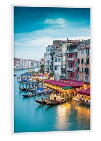 Poster with white frame "Venedig Romantic Flair" artboxONE Framed Poster