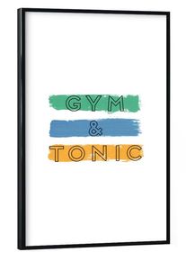 Poster with black frame "Gym & Tonic" artboxONE Framed Poster