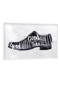Poster with white frame "Men's shoes" artboxONE Framed Poster