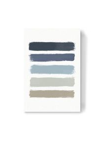 Canvas Print "Blue & Taupe Stripes" artboxONE Wallart