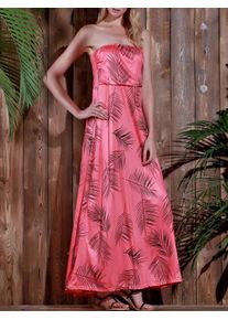 Maxi Strapless Print Summer Prom Dress