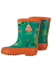 frugi - Kid's Puddle Buster Welly Boots - Gummist&oslash;vler str. 10K turkis/orange