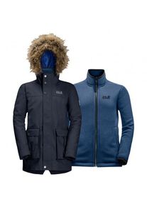 Jack Wolfskin - Boy's Elk Island 3in1 Parka - 3 i 1-jakke str. 140 sort/blå