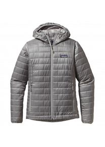 Patagonia - Women's Nano Puff Hoody - Syntetisk jakke str. M gr&aring;/sort