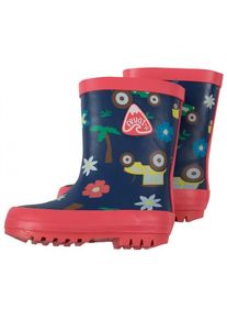 frugi - Kid's Puddle Buster Welly Boots - Gummistøvler str. 1 blå/rød