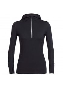 Icebreaker - Women's Rush L/S Half Zip Hood - Hoodie str. XS sort