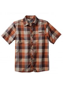Smartwool - Everyday Exploration Retro Plaid S/S - Skjorte str. S brun/grå