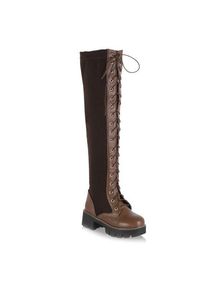 Splicing Criss Cross Lace Up Boots