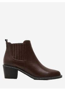 Point Toe Block Heel Chelsea Boots