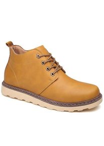 Eyelet PU Leather Lace-Up Short Boots