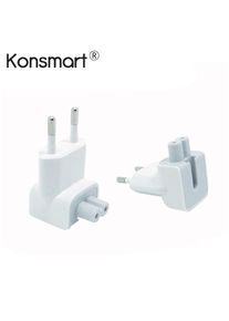 KONSMART Stekker Duckhead AC Adapter Voor Apple iPad iPhone 7 8 Plus Charger MacBook Air Europese Adapter Standaard Socket