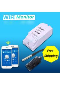 Itead Sonoff TH 10a 16a Temperatuur Vochtigheid Monitoring Sensor Smart Home Smart WiFi Schakelaar App Draadloze Afstandsbediening