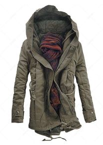 Manteau Parka Rembourré à Capuche avec Double Fermeture Éclair