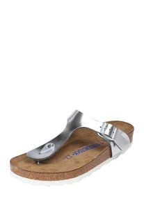 Birkenstock, Dames Teenslipper 'Gizeh SFB', zilver