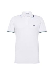Denham, Heren Shirt 'TIPPED POLO SPQ', wit