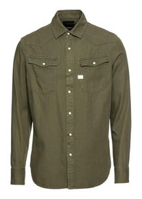 G-Star Raw, Heren Overhemd '3301 Shirt l/s', olijfgroen