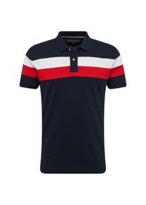 Tommy Hilfiger, Heren Shirt 'Chest Stripe', donkerblauw / rood / wit