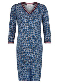 Queen mum, Dames Jurk, blauw / gemengde kleuren