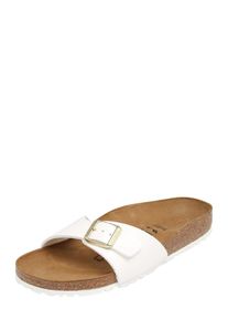 Birkenstock, Dames Muiltjes 'Madrid', bruin / wit