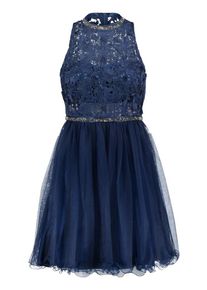 Vera Mont, Dames Cocktailjurk, donkerblauw / goud
