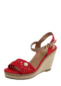 Tom Tailor, Dames Sandalen met riem, rood