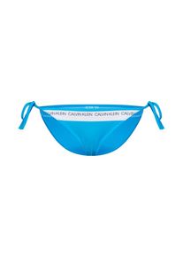Calvin Klein Swimwear, Dames Bikinibroek 'STRING SIDE TIE', blauw / wit