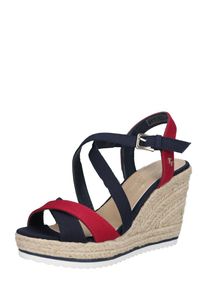 Tom Tailor, Dames Sandalen met riem, beige / navy / rood