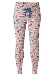 Esprit Maternity, Dames Pyjamabroek, lichtbeige / petrol / pink / wit