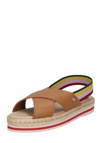 Tommy Hilfiger, Dames Sandaal 'COLORFUL', beige / cognac