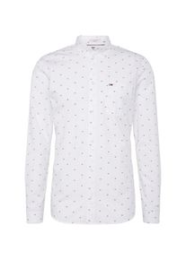 Tommy Jeans, Heren Overhemd 'TJM DOBBY SHIRT', donkerblauw / wit